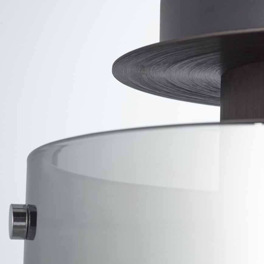 Brilliant - Таванно осветително тяло BETH 1xE27/60W/230V Ø 20 см черно/димчато