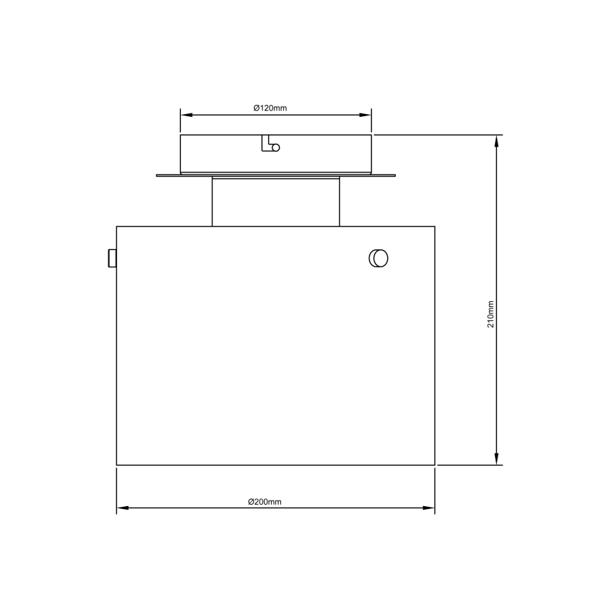 Brilliant - Таванно осветително тяло BETH 1xE27/60W/230V Ø 20 см черно/димчато