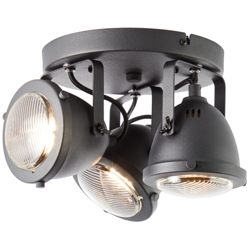 Brilliant - Точково осветително тяло CARMEN 3xGU10/5W/230V черно