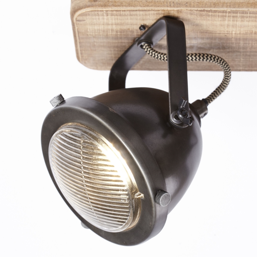 Brilliant - Точково осветително тяло CARMEN WOOD 3xGU10/5W/230V кафяво