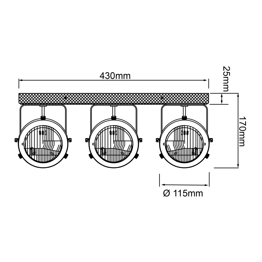 Brilliant - Точково осветително тяло CARMEN WOOD 3xGU10/5W/230V кафяво