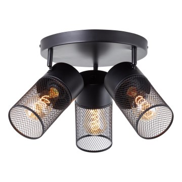 Brilliant - Точково осветително тяло KAMOLO 3xE27/40W/230V черно