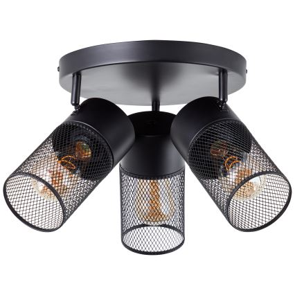 Brilliant - Точково осветително тяло KAMOLO 3xE27/40W/230V черно