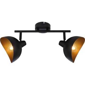 Brilliant - Точково осветително тяло LAYTON 2xE14/25W/230V черно/златно