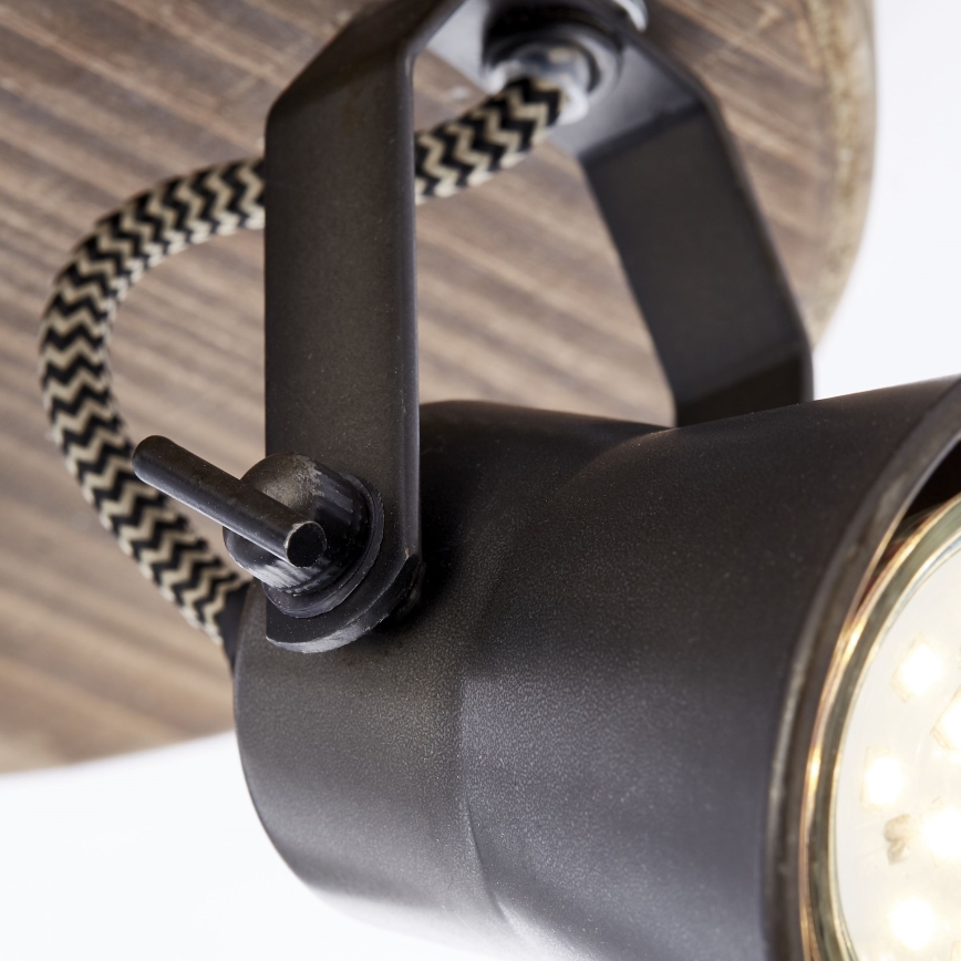 Brilliant - Точково осветително тяло SEED 3xGU10/5W/230V черно/кафяво