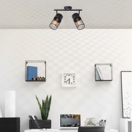 Brilliant - Точково осветително тяло KAMOLO 2xE27/40W/230V черно