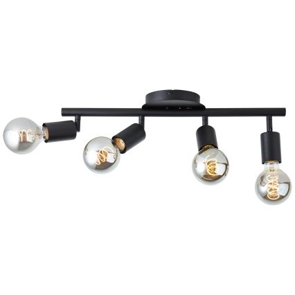 Brilliant - Точково осветително тяло TIFFANY 4xE27/28W/230V черно