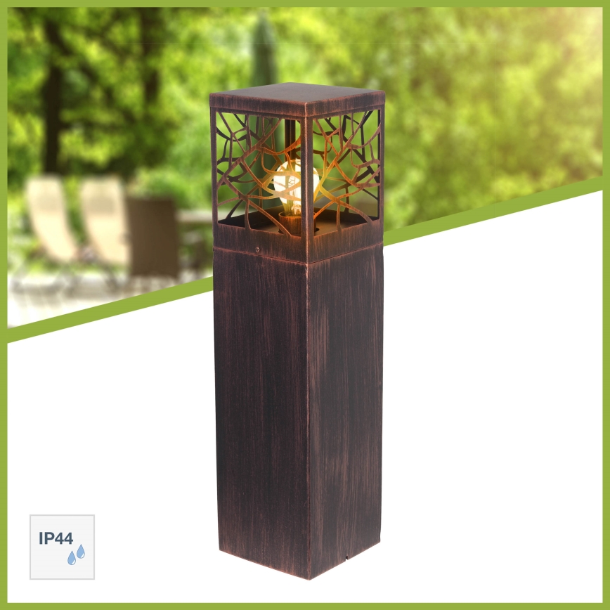 Brilliant - Външна лампа WHITNEY 1xE27/52W/230V IP44 патина/медна