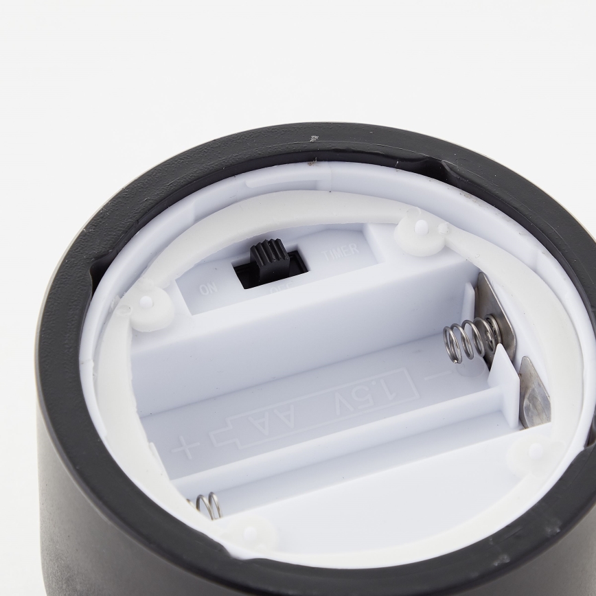 Brilliant - комплект от 3 LED свещи BOUGIE LED/2xAA IP44 черни/опушени