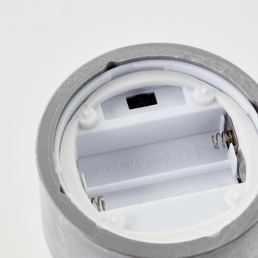 Brilliant - Комплект от 3 LED свещи BOUGIE LED/2xAA IP44 сив/димчато