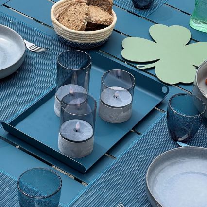 Brilliant - Комплект от 3 LED свещи BOUGIE LED/2xAA IP44 сив/димчато