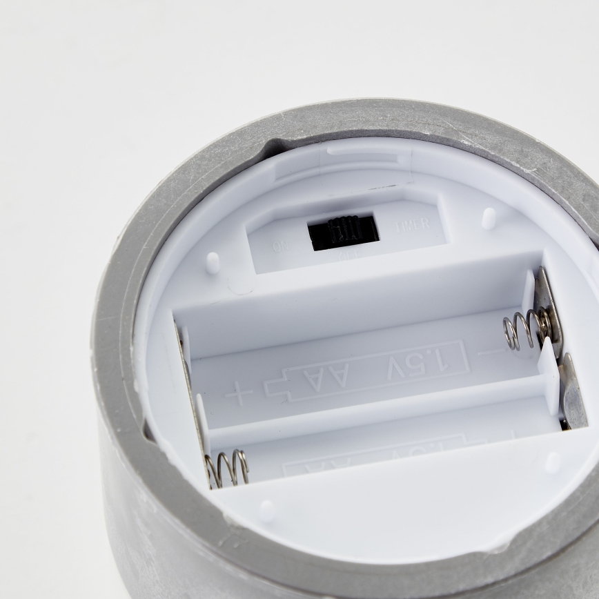 Brilliant - Комплект от 3 LED свещи BOUGIE LED/2xAA IP44 сив/димчато