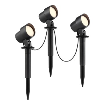 Brilliant - Комплект от 3 външни LED лампи KAMARA LED/8,5W/230V IP44 черни