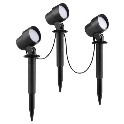 Brilliant - Комплект от 3 външни LED лампи KAMARA LED/8,5W/230V IP44 черни