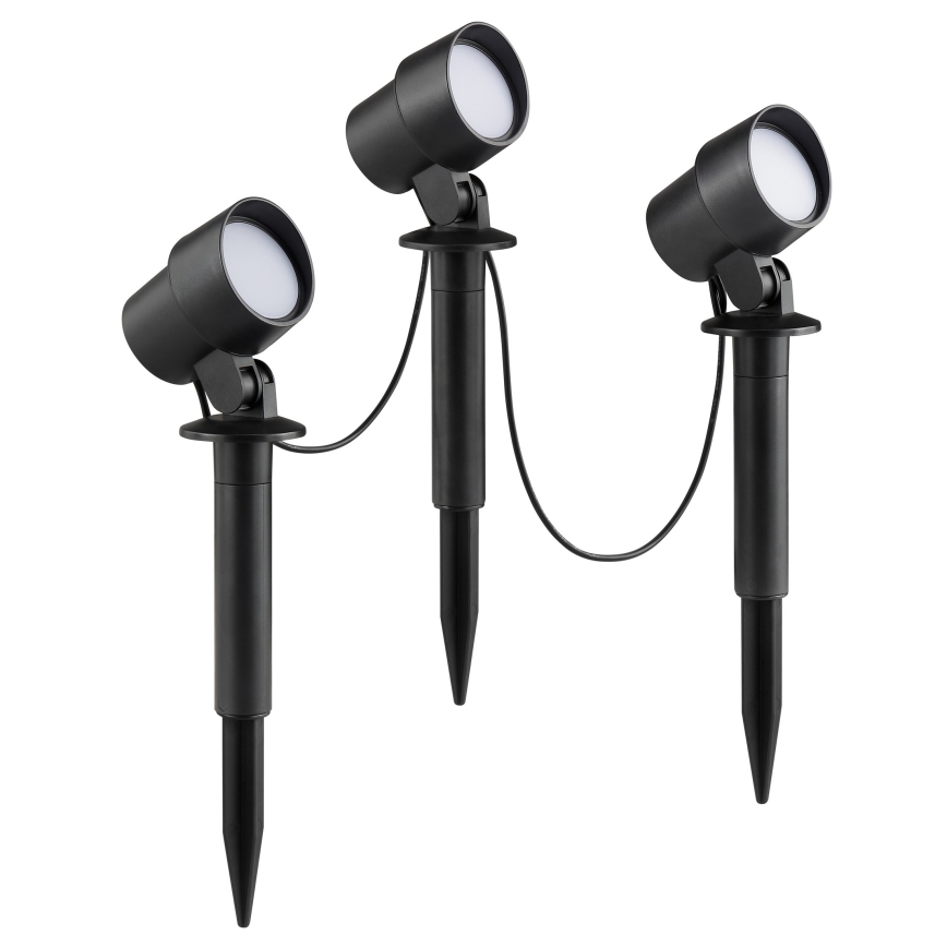 Brilliant - Комплект от 3 външни LED лампи KAMARA LED/8,5W/230V IP44 черни