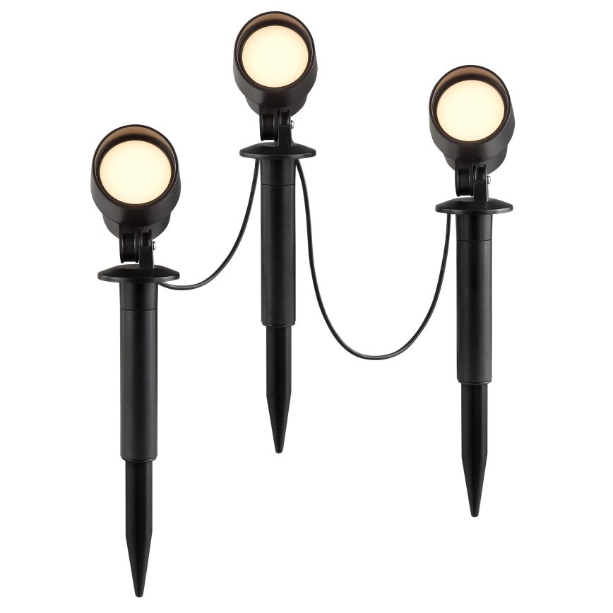 Brilliant - Комплект от 3 външни LED лампи KAMARA LED/8,5W/230V IP44 черни