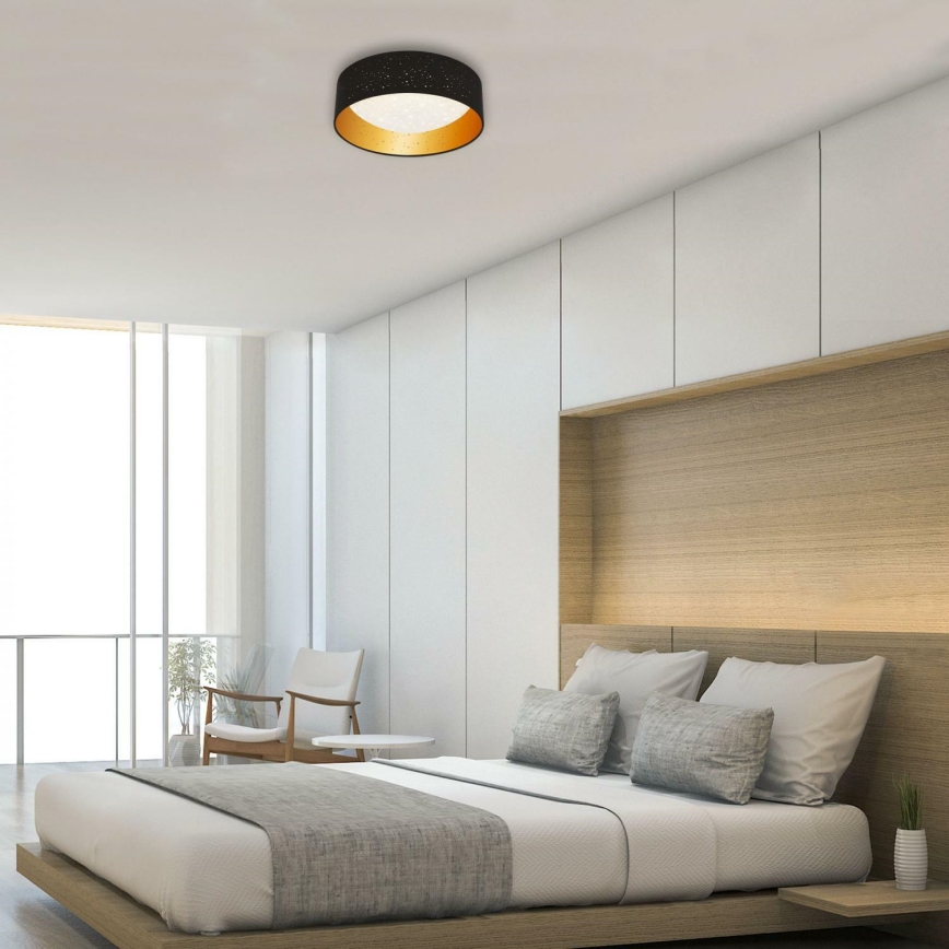 Brilo 3482-015 - LED Плафониера MAILA STARRY LED/12W/230V черен/златист