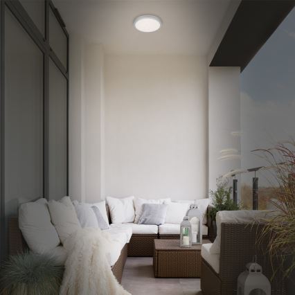 Brilo 3649-014 - LED Плафон за баня RUNA LED/18,5W/230V IP44 сребрист