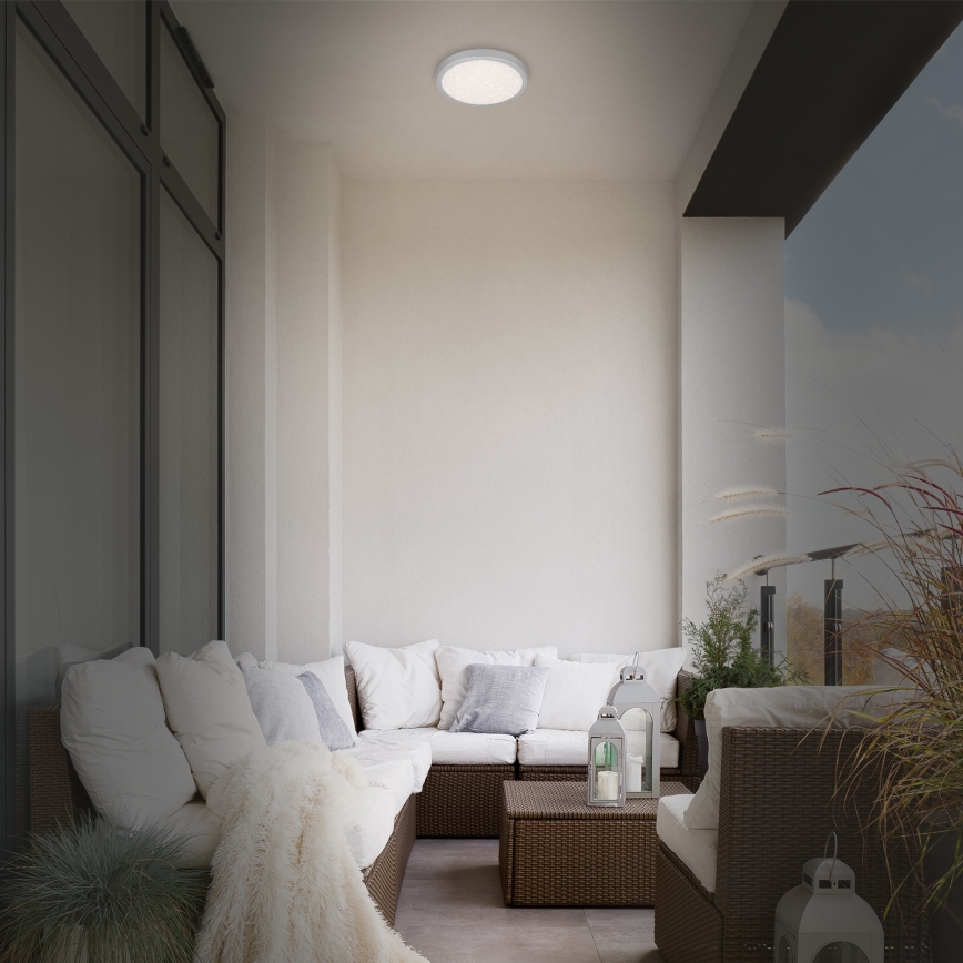 Brilo 3649-014 - LED Плафон за баня RUNA LED/18,5W/230V IP44 сребрист