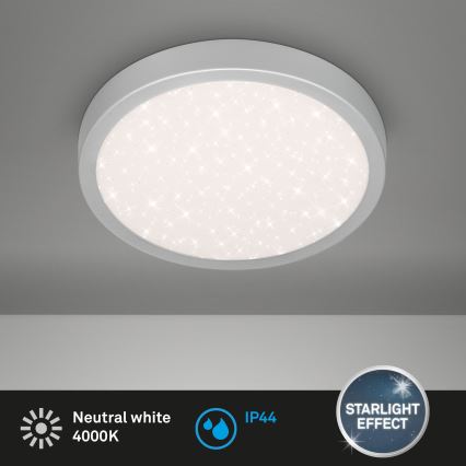 Brilo 3649-014 - LED Плафон за баня RUNA LED/18,5W/230V IP44 сребрист