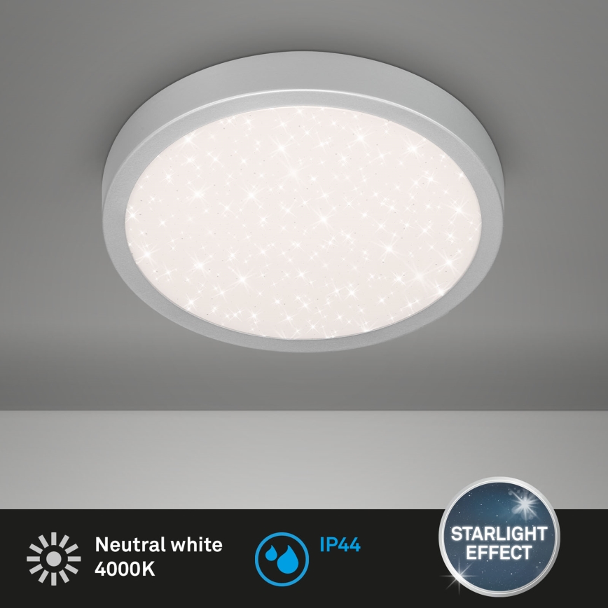Brilo 3649-014 - LED Плафон за баня RUNA LED/18,5W/230V IP44 сребрист