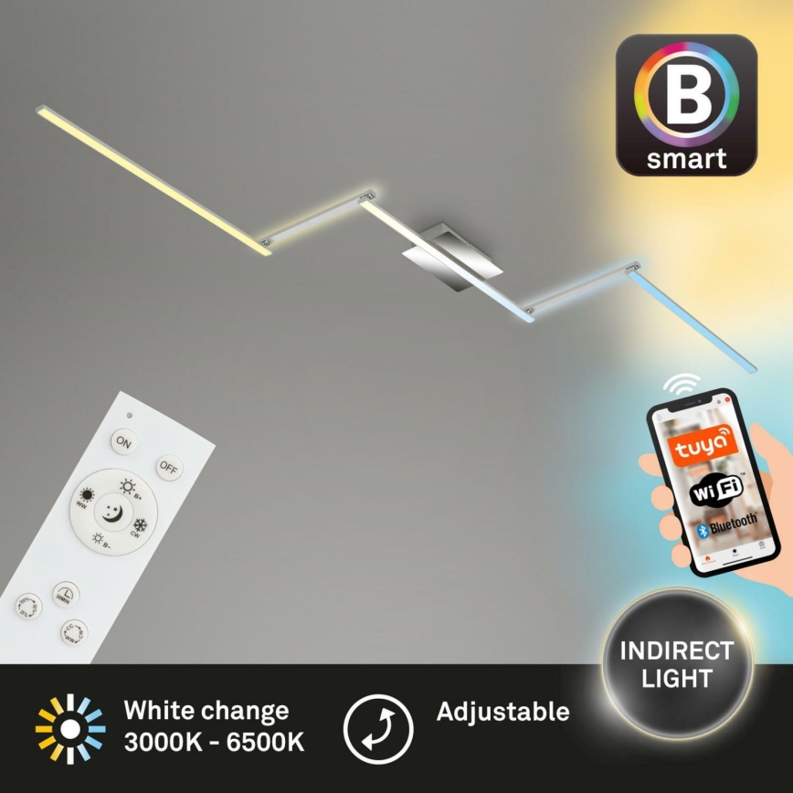 Brilo 3737-018 - LED Димируем плафон SMART LED/24W/230V 3000-6500K Wi-Fi Tuya + дистанционно управление