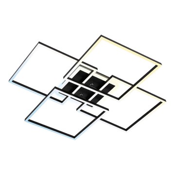 Brilo - Димируема LED таванна лампа FRAME LED/50W/230V 2700-6500K 72,4x72,4cm черна Wi-Fi Tuya + дистанционно управление
