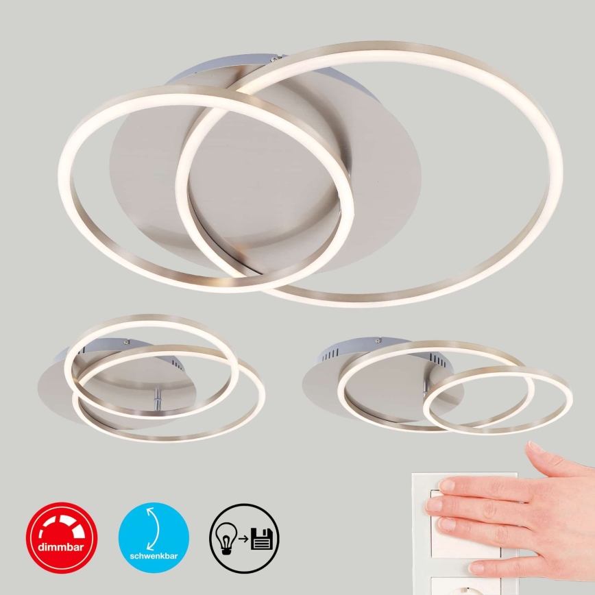 Brilo - Димируемо таванно LED осветително тяло FRAMES LED/14W/230V + LED/22W 3000K