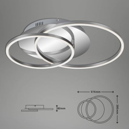 Brilo - Димируемо таванно LED осветително тяло FRAMES LED/14W/230V + LED/22W 3000K