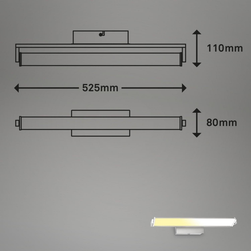 Brilo - LED Димируем аплик LED/18W/230V 2700-4000K сребрист