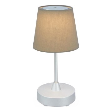 Brilo - LED Димируем акумулаторен екстериорен настолна лампа LED/3W/5V IP44 сребрист/бежов