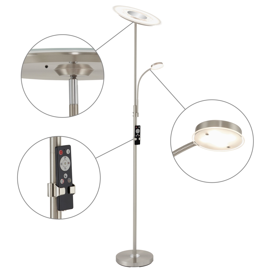 Brilo - LED Димируем лампион LED/29,5W/230V + LED/3,5W 3000-6000K + дистанционно управление