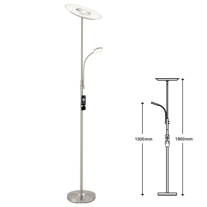Brilo - LED Димируем лампион LED/29,5W/230V + LED/3,5W 3000-6000K + дистанционно управление