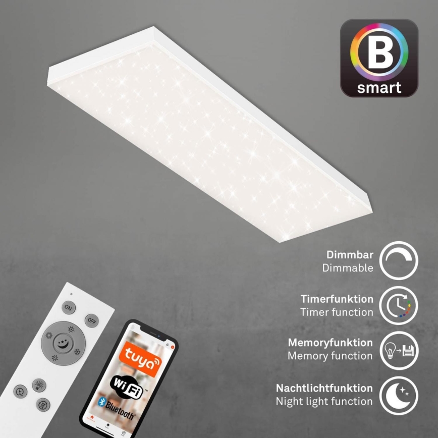 Brilo - LED Димируем панел за повърхностен монтаж FRAMELESS LED/28W/230V 3000-6500K Wi-Fi Tuya + дистанционно управление