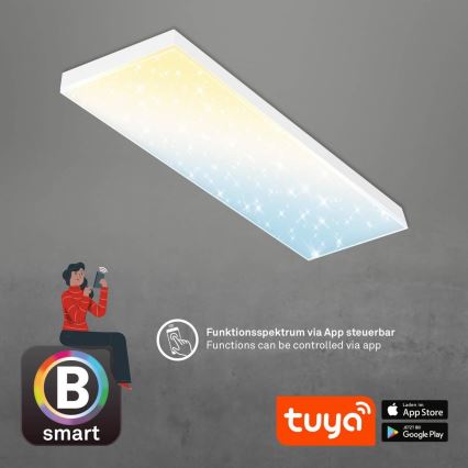 Brilo - LED Димируем панел за повърхностен монтаж FRAMELESS LED/28W/230V 3000-6500K Wi-Fi Tuya + дистанционно управление