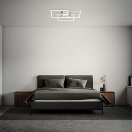 Brilo - LED Димируем плафон FRAME LED/57W/230V 3000K матов хром
