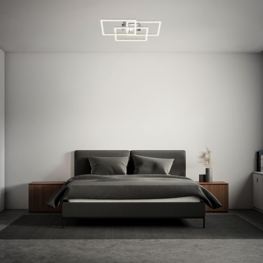 Brilo - LED Димируем плафон FRAME LED/57W/230V 3000K матов хром