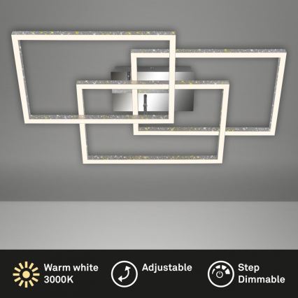 Brilo - LED Димируем плафон FRAME LED/57W/230V 3000K матов хром