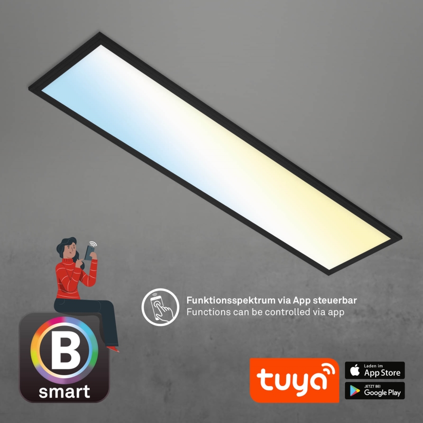 Brilo - LED Димируем плафон PIATTO LED/28W/230V 3000-6500K Wi-Fi Tuya + дистанционно управление