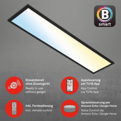 Brilo - LED Димируем плафон PIATTO LED/28W/230V 3000-6500K Wi-Fi Tuya + дистанционно управление