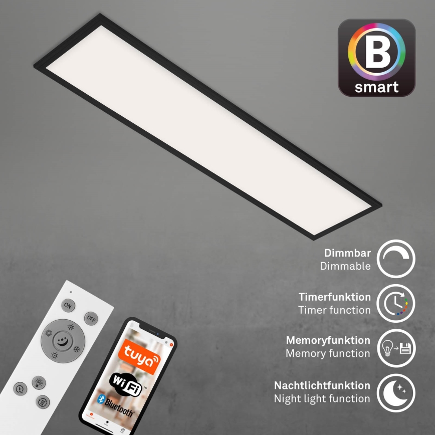 Brilo - LED Димируем плафон PIATTO LED/28W/230V 3000-6500K Wi-Fi Tuya + дистанционно управление