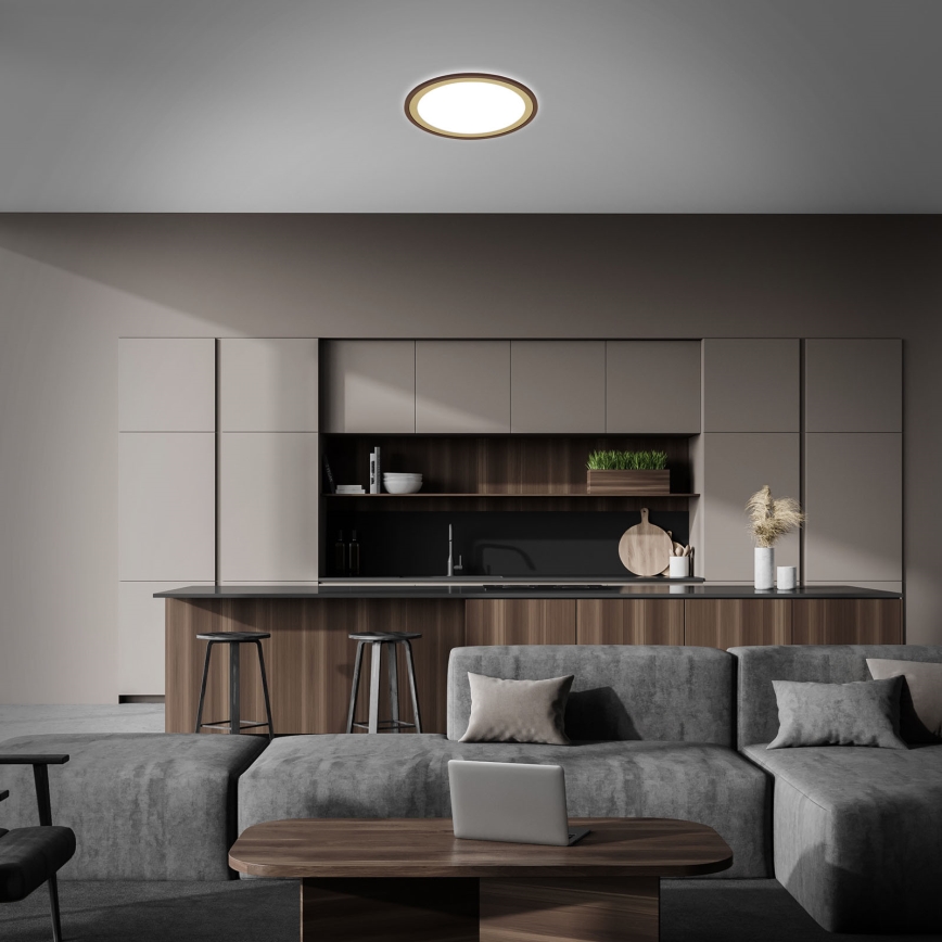 Brilo - LED Димируем плафон SLIM LED/22W/230V 2700-6500K + дистанционно управление