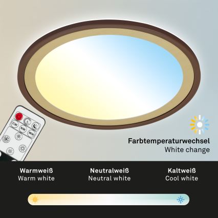 Brilo - LED Димируем плафон SLIM LED/22W/230V 2700-6500K + дистанционно управление