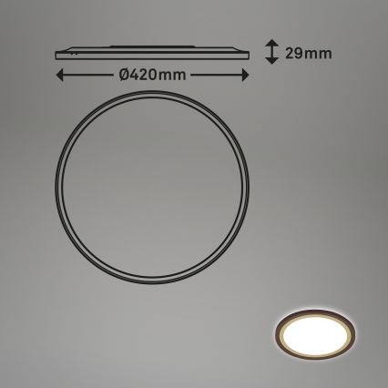 Brilo - LED Димируем плафон SLIM LED/22W/230V 2700-6500K + дистанционно управление