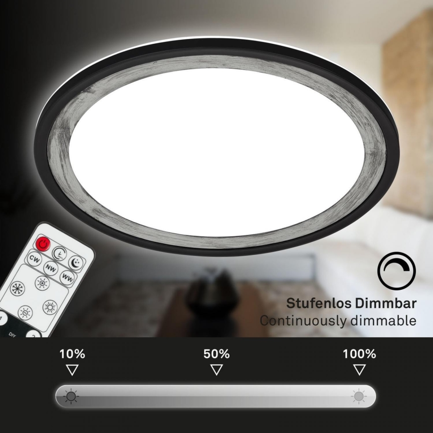 Brilo - LED Димируем плафон SLIM LED/22W/230V 2700-6500K + дистанционно управление