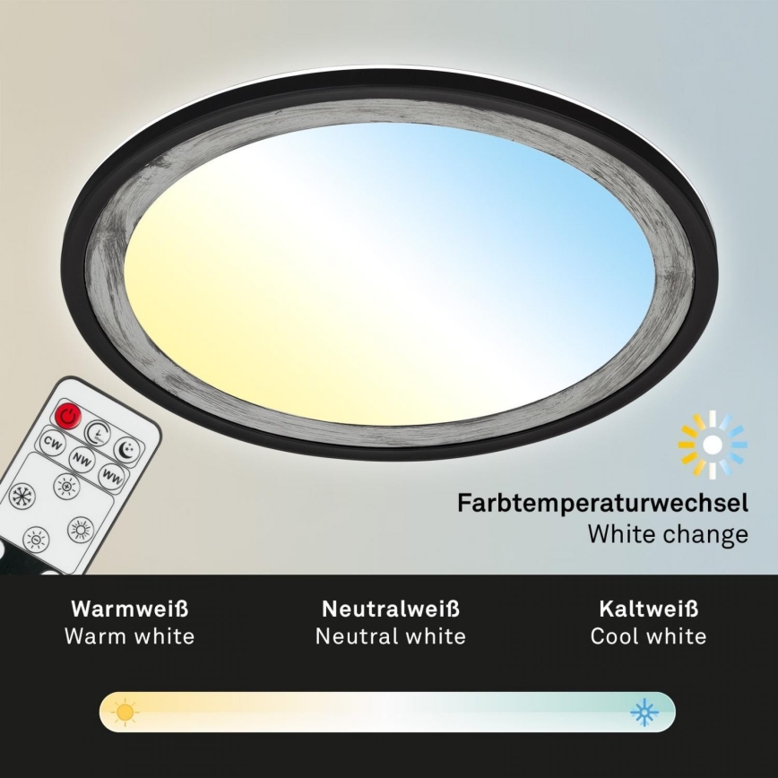 Brilo - LED Димируем плафон SLIM LED/22W/230V 2700-6500K + дистанционно управление