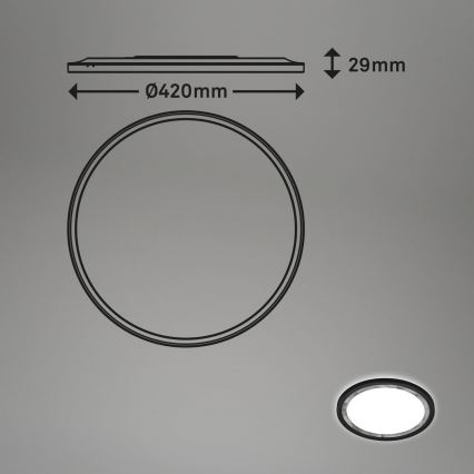 Brilo - LED Димируем плафон SLIM LED/22W/230V 2700-6500K + дистанционно управление