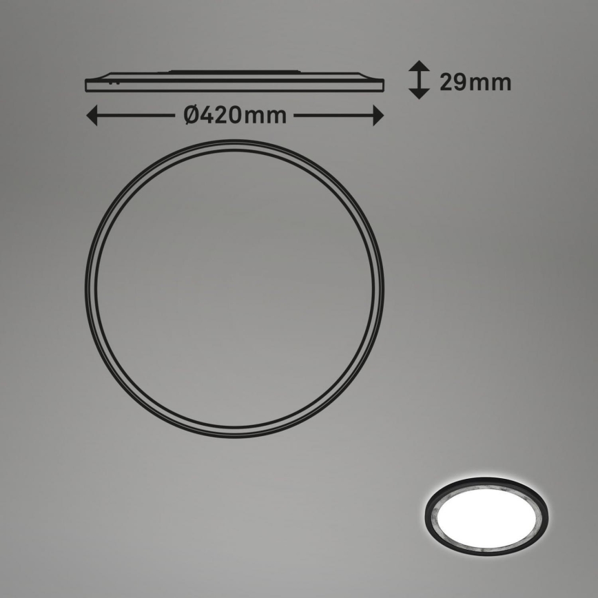 Brilo - LED Димируем плафон SLIM LED/22W/230V 2700-6500K + дистанционно управление