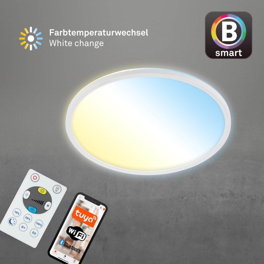 Brilo - LED Димируем плафон SLIM LED/22W/230V 2700-6500K Wi-Fi Tuya + дистанционно управление