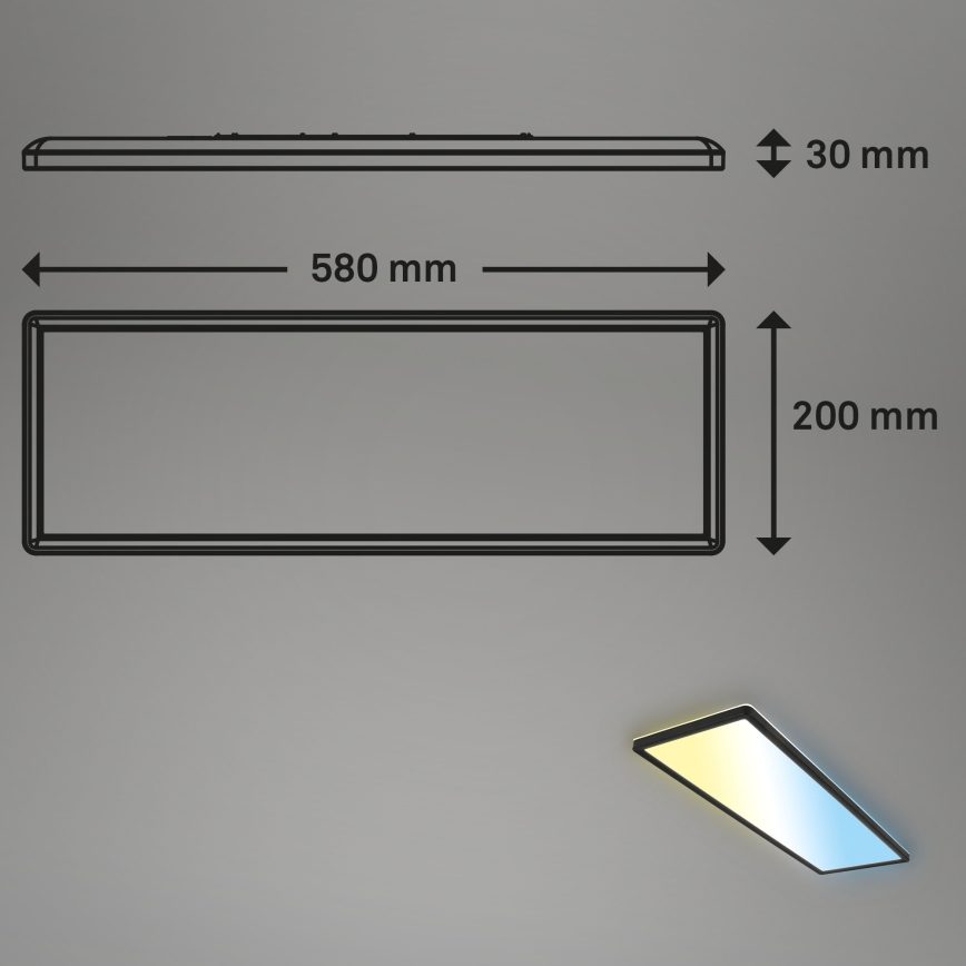 Brilo - LED Димируем плафон SLIM LED/23W/230V 2700-6500K + дистанционно управление
